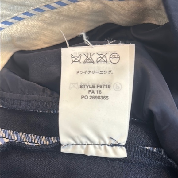 J. Crew for Net A Porter 12 Dark Blue Wide-Leg Pants with Striped Piping Accents - Picture 6 of 12